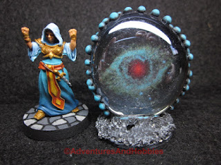 Magician summoning interdimensional gateway for use with 25-32mm scale role-playing games and table top miniatures games - Front view - UniversalTerrain.com