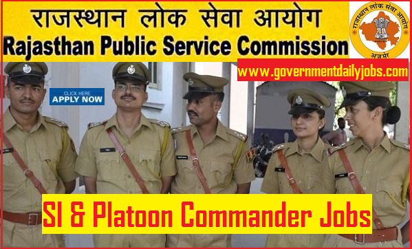 RPSC Recruitment 2018 for 330 Sub-Inspector & Platoon Commander Jobs