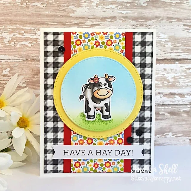 Sunny Studio Stamps: Barnyard Buddies Customer Card by Andrea Shell