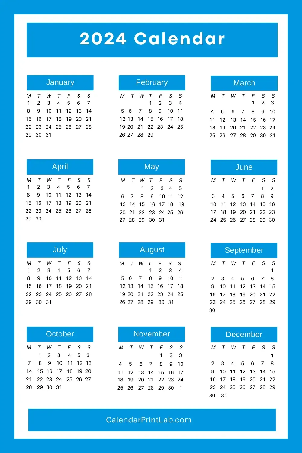 2024 vertical calendar download