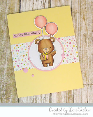 Happy Bear-thday card-designed by Lori Tecler/Inking Aloud-stamps and dies from My Favorite Things