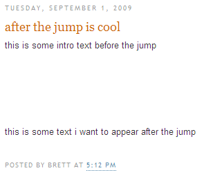 Create 'After the jump' summaries - Blogger Tips