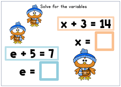 Math Solving Equation with Variables Addition