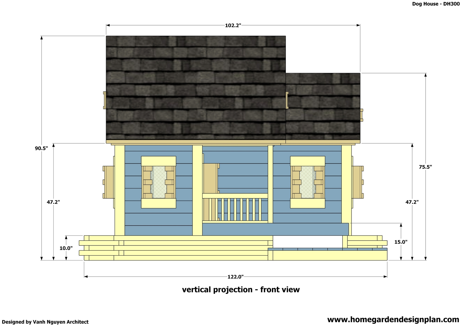 2 dog house plans free