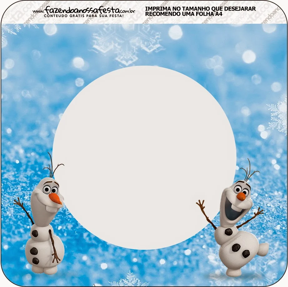 Olaf Free Printable Candy Bar Labels.