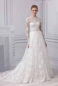 Wedding Dress with Long Sleeves monique lhuillier