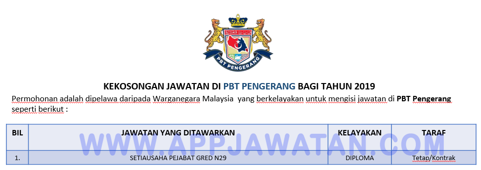 Jawatan Kosong Terkini di PBT Pengerang. - Appjawatan