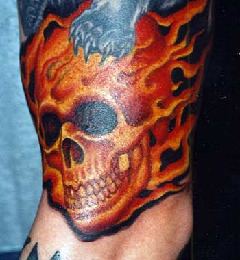 Flaming Dragon Tattoo