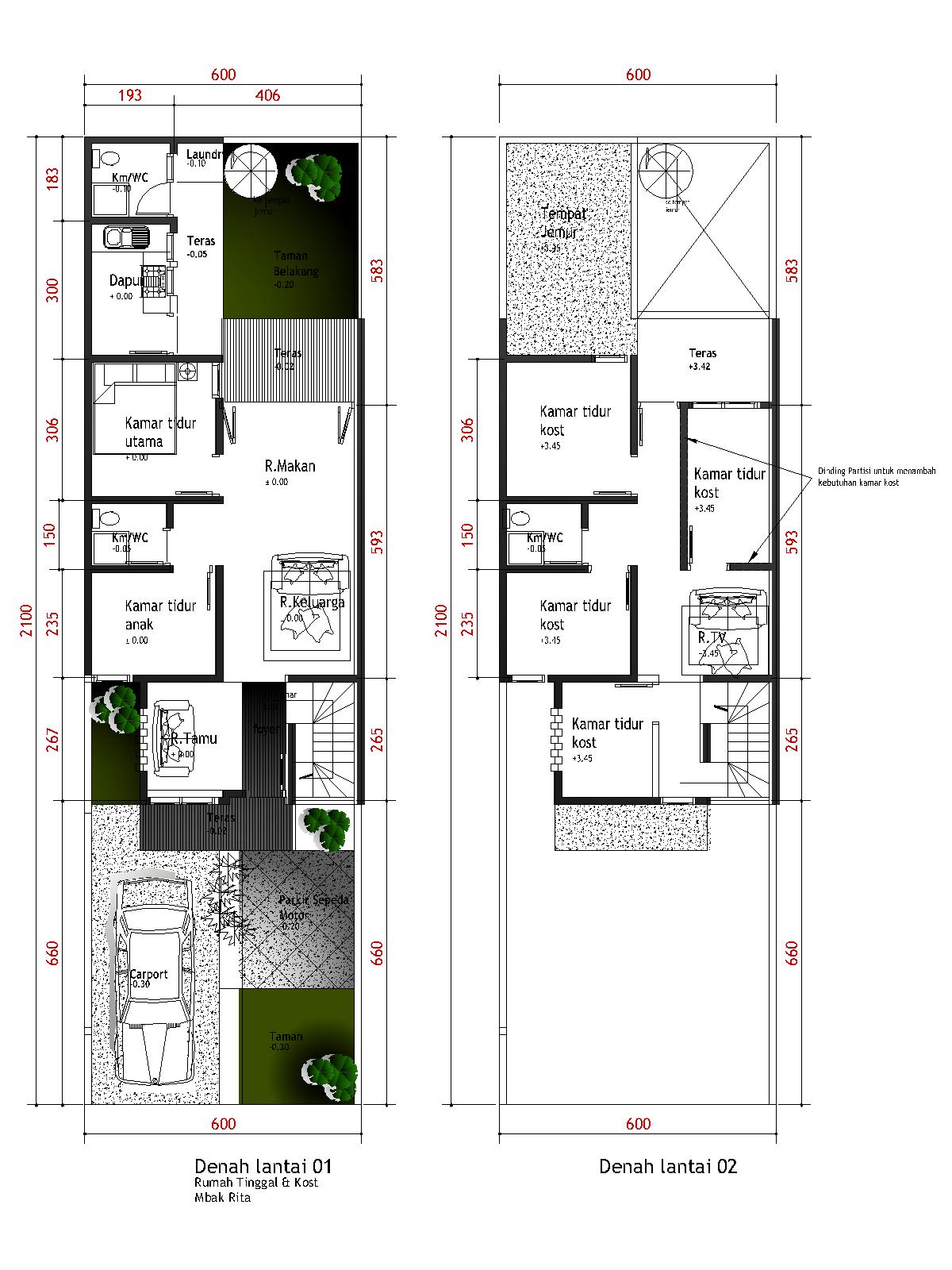 Desain dan Denah Rumah Minimalis