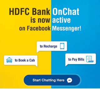 HDFC Bank OnChat - 10% off on Recharges & Bill Payments 