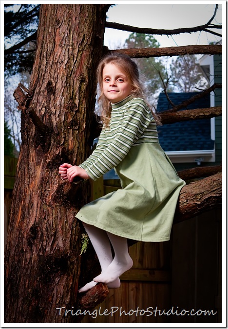 Sophia in a Tree by Steve Jackle - TrianglePhotoStudio.com