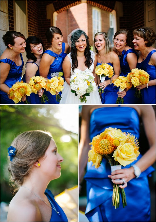 Colour Scheme Blue  and Yellow  Wedding  Bells