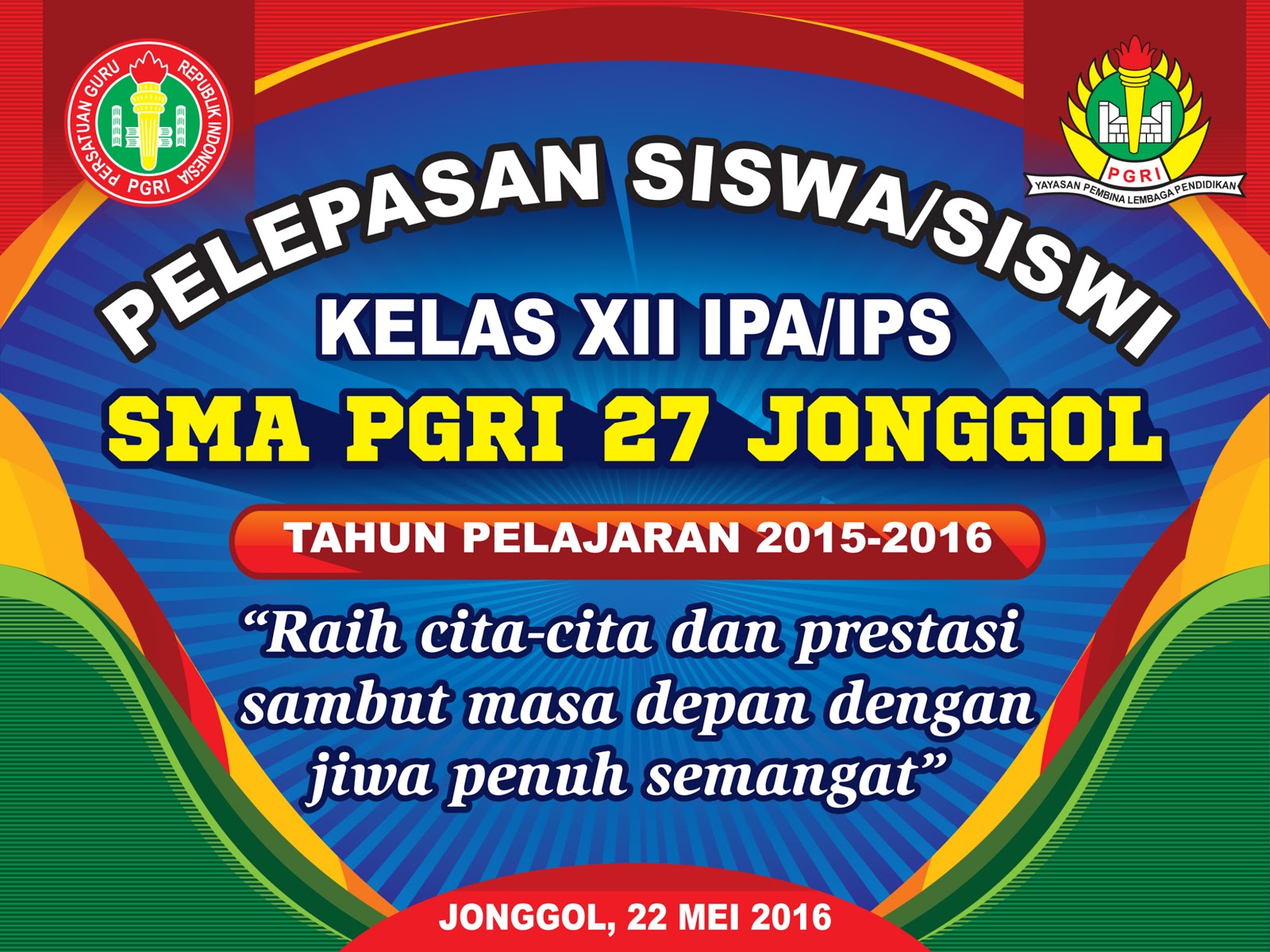 Contoh desain banner Pelepasan SMA PGRI 27 Jonggol 