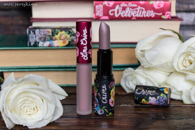 Lime Crime Duo: Matte Velvetines Cashmere + Lipstick Perlees Roswell