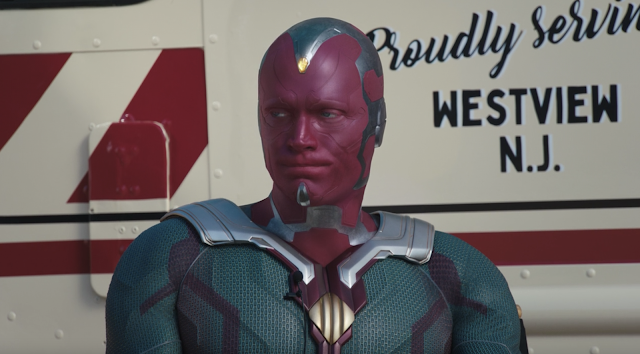 Vision Interview Outside Funnel Cake Truck WandaVision Episode 7 Marvel Disney Plus