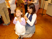 During craft time, each kid made a really cute Easter necklace.