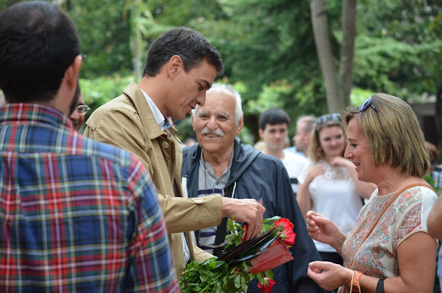 Pedro Sánchez hizo campaña en Barakaldo en 2016