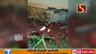 ഇടിമിന്നലില്‍ വീടിന്റെ തറ തകര്‍ന്നു