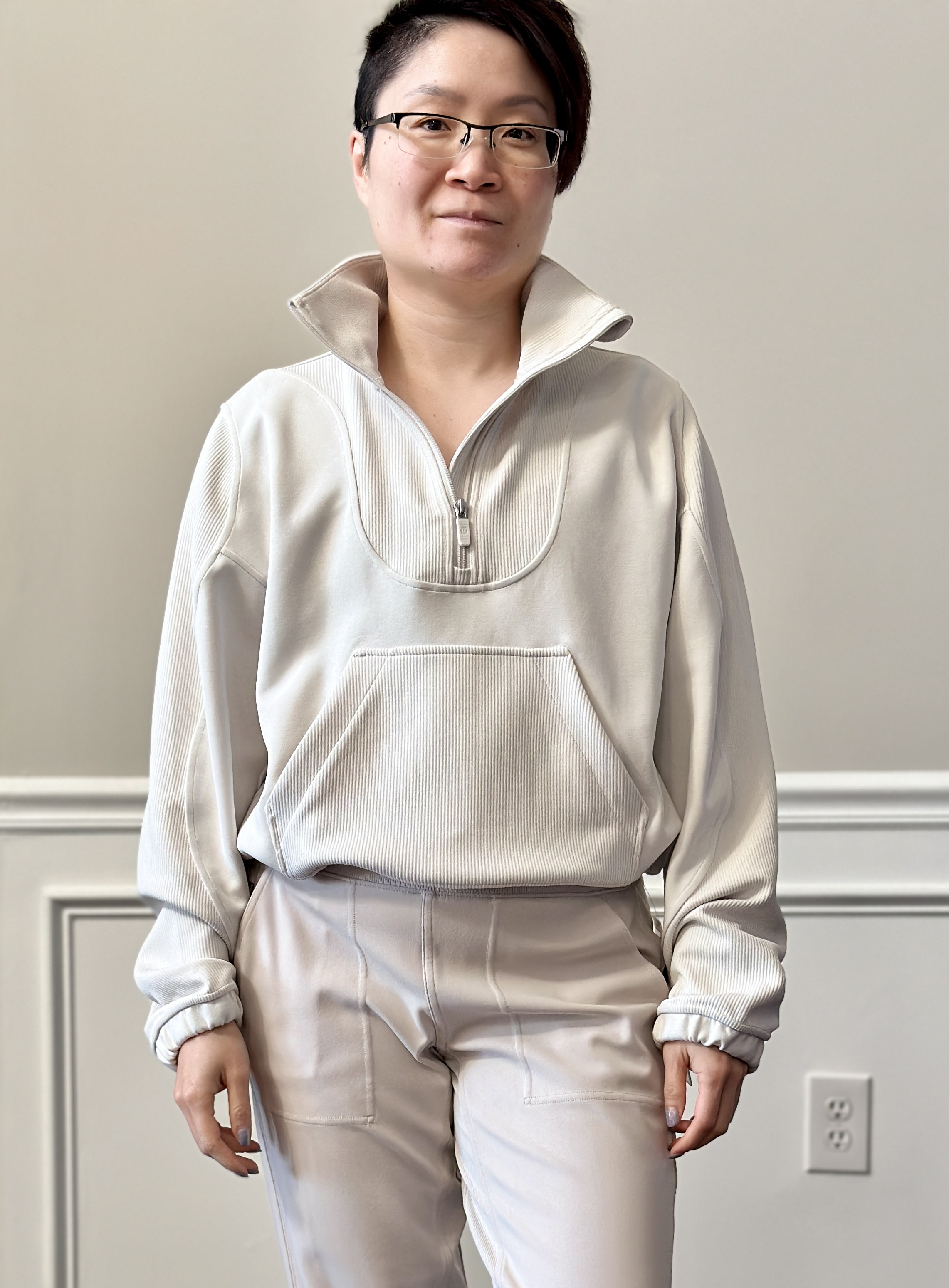 Fit Review! Brushed Softstreme Ribbed 1/2 Zip & Pranayama Restore Wrap