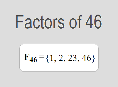 Factors of 46