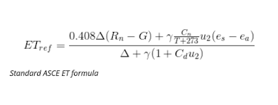 Evapotranspiration Rate Formula