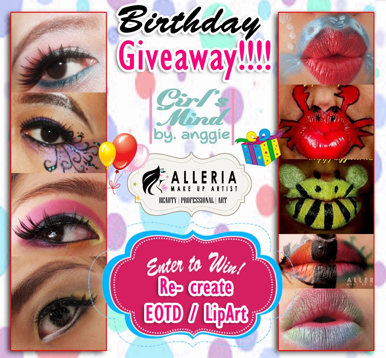 1st Birthday Giveaway Girls Mind Ft Alleria Makeup Artist