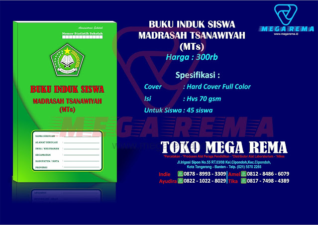 Buku Induk Siswa MTs Kurikulum 2013,Buku Induk Siswa MTs,Buku Induk MTs,jual Buku Induk MTs,harga Buku Induk MTs,grosir Buku Induk MTs,buku administrasi sekolah,katalog Buku Induk MTs,brosur Buku Induk MTs