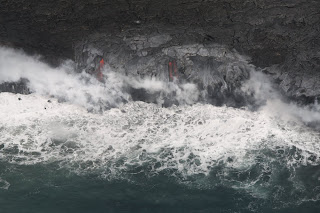 Lava Meets the Sea with Steam