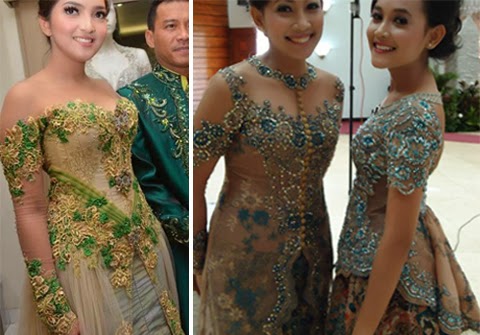 13 Gambar Model Baju  Kebaya Gaun Untuk Orang Gemuk Terbaru 