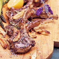 Grilled Colorado Lamb Chops with Lavender