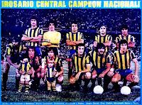 CLUB ATLÉTICO ROSARIO CENTRAL - Rosario, Argentina - Temporada 1980 - Edgardo Bauza, Daniel Carnevali, Oscar Craiyacich, Juan Ghielmetti, Omar Palma; Jorge García, Félix Orte, José Gaitán, Víctor Marchetti, Eduardo Bacas y Daniel Teglia - Rosario Central, Campeón del Nacional de 1980