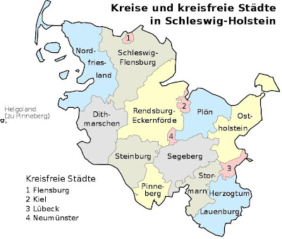 Karte der Provinz Schleswig