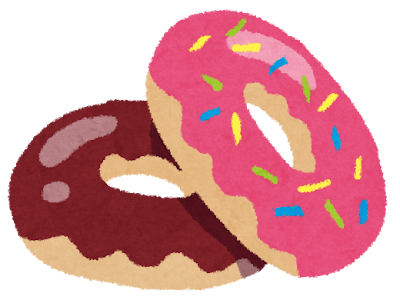 √100以上 かわいい ドーナツ 食べる イラスト 672776