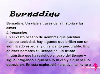 significado del nombre Bernadine