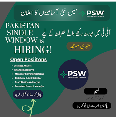 pakistan single window jobs