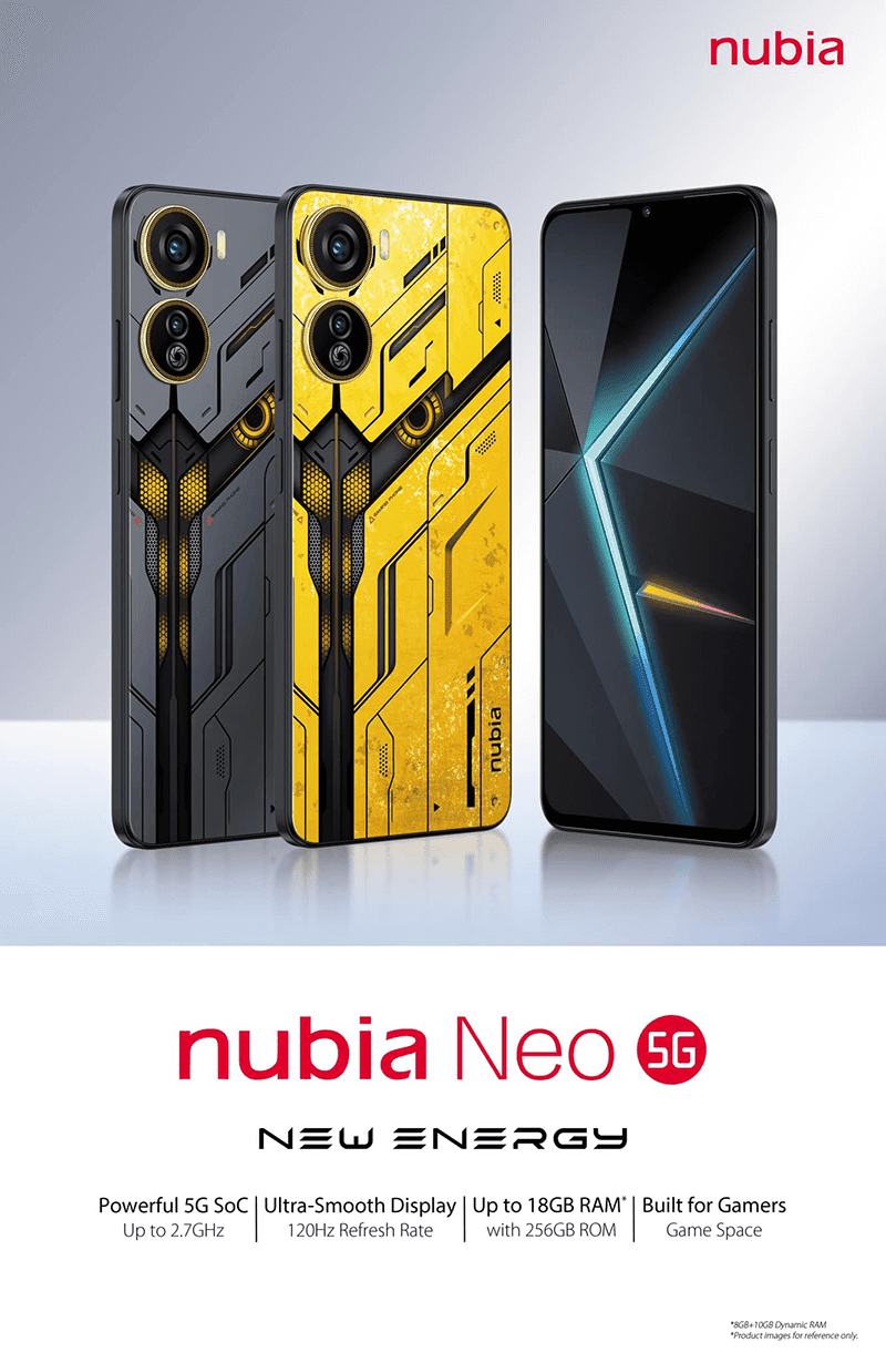 Highlights poster of the ZTE nubia NEO 5G