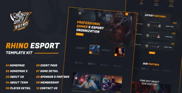 Best e-Sports Elementor Template Kit