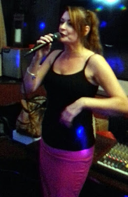 Singer Jo-Jo performing at the Woolpack Hotel in Brigg