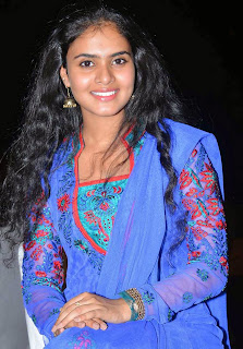 Sukruthi Actress In Blue Dress 010