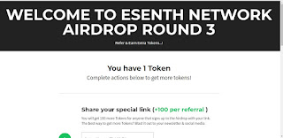 Airdrop ESENTH NETWORK Dapat 260 Token Gratis 