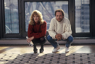 Billy Crystal and Meg Ryan in a film still from the 1988 movie, When Harry Met Sally, as the title characters.