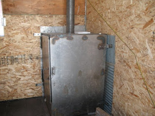 ice shack wood stove