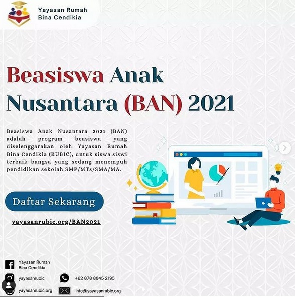 BEASISWA ANAK NUSANTARA (BAN) 2021