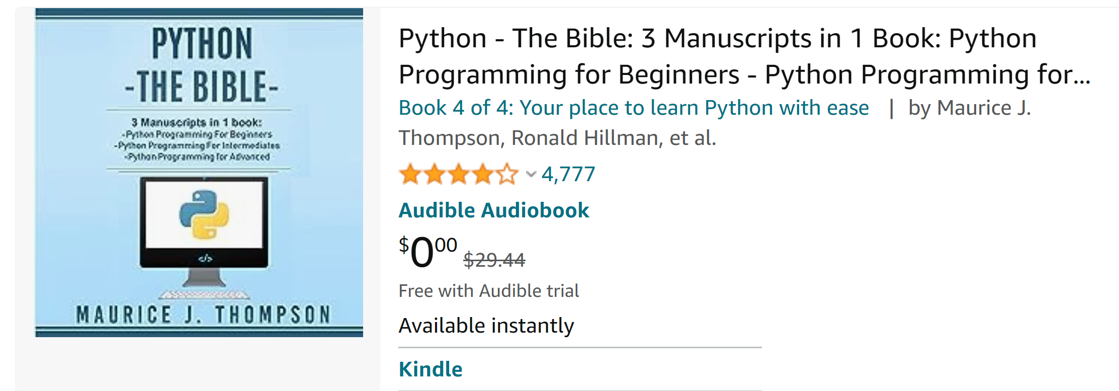 Python - The Bible: 3 Manuscripts in 1 Book: Python Programming for ...