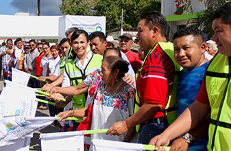 Consolida Laura Fernández obras que transforman a Puerto Morelos