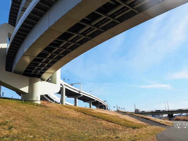 荒川自転車道　江北ジャンクション