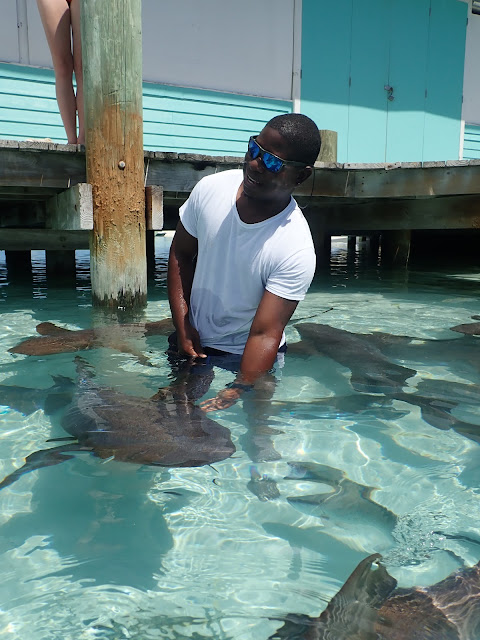 TJ with the sharks