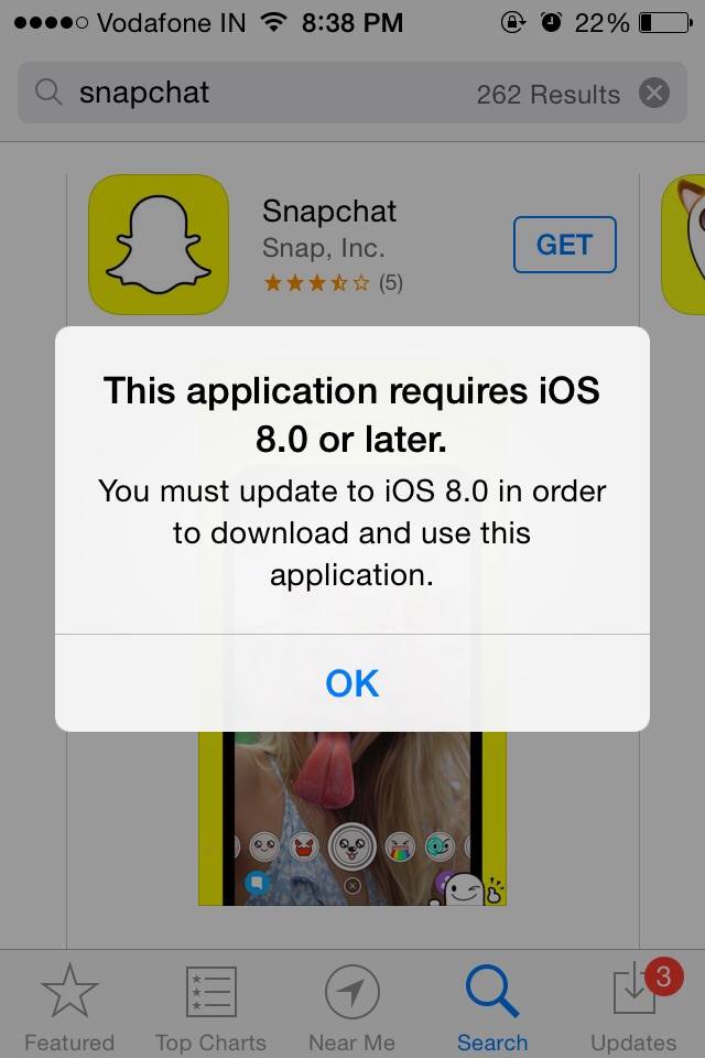 download old version of snapchat iphone