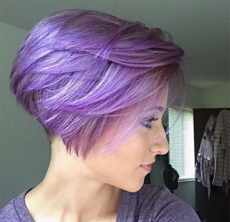short purple hair color 2023