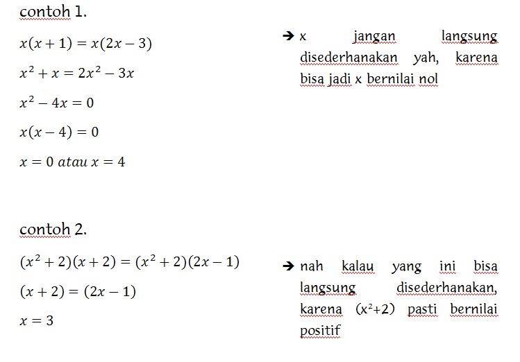 Contoh Soalan Persamaan Kuadratik - Terengganu t